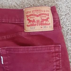 Levi's 514 corduroy red
